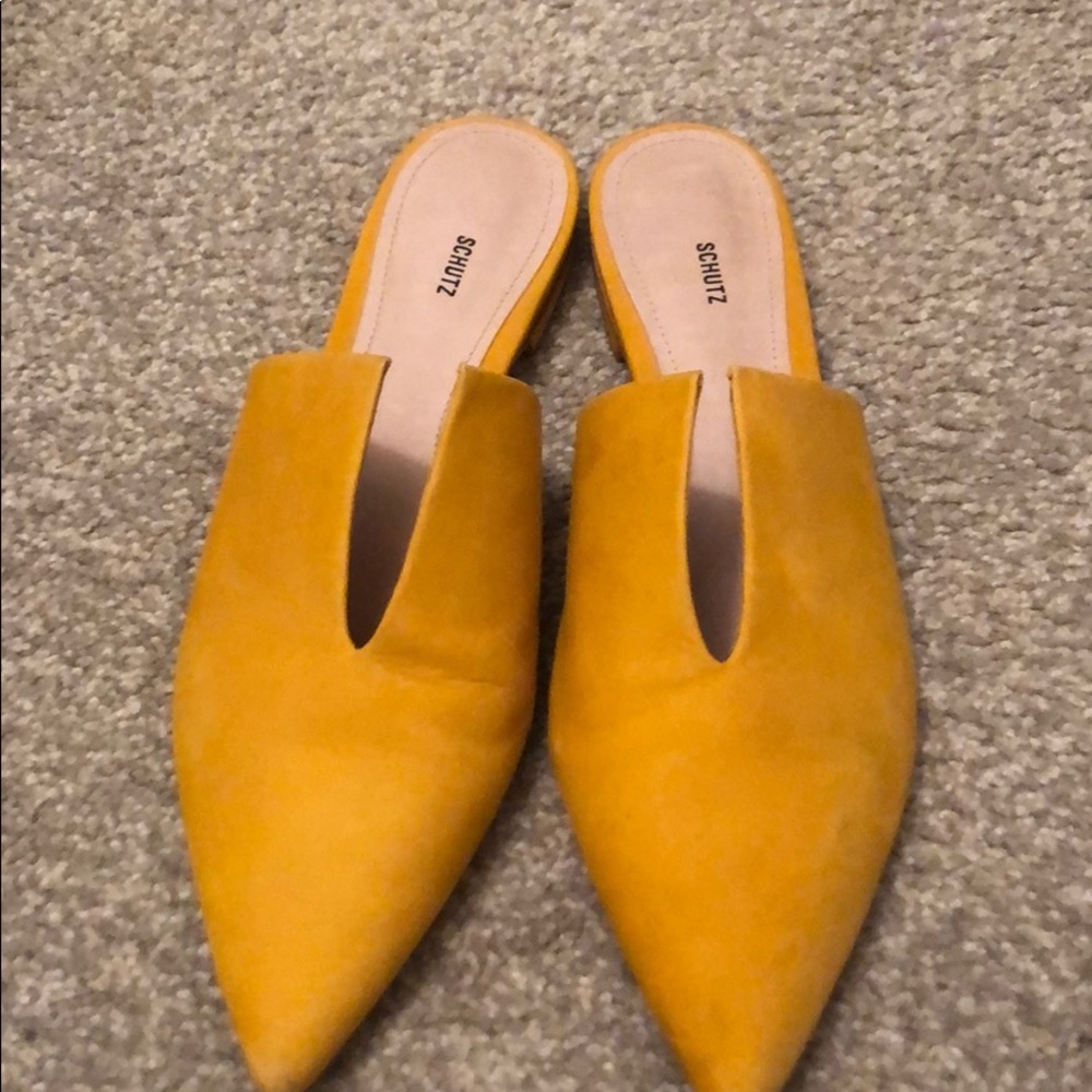 Mustard colored slides